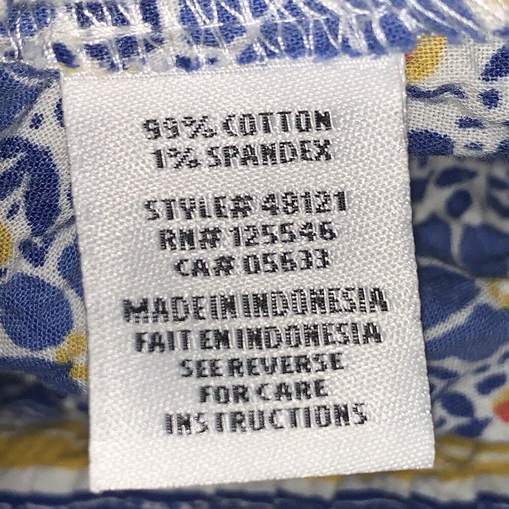 Habitat Top Womens Size XL Floral Textured Button Lagenlook Artsy Casual - Picture 6 of 7